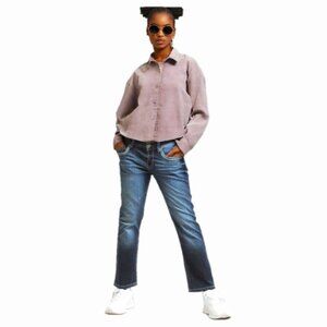 Stetson Medium Blue Fade Classic Boot Denim Jeans, Size 6 (Short)